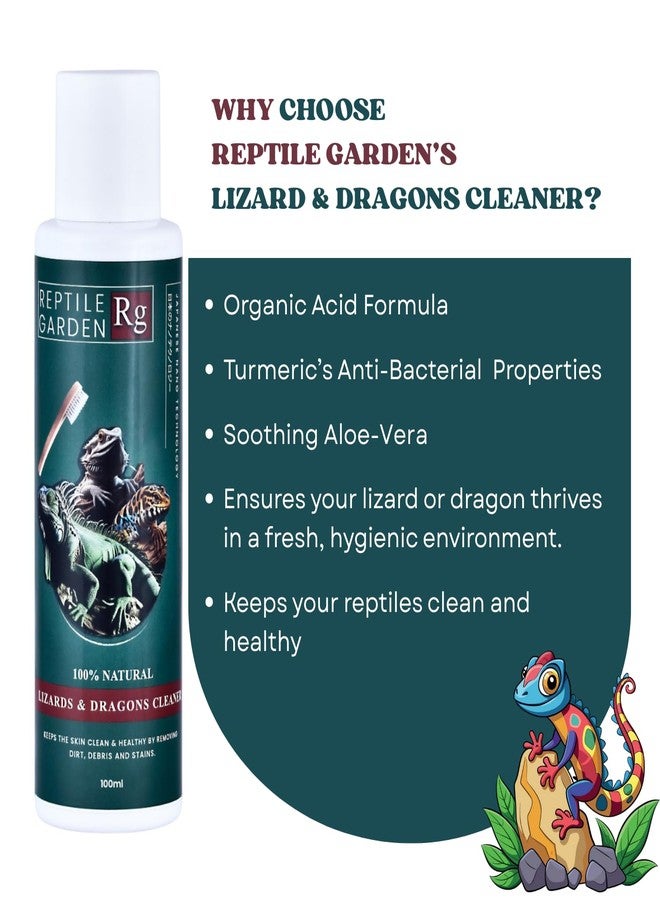 7pets Reptile Garden Lizard & Dragon Cleaner | Removes Stubborn Debris, Algae, and Stains from Your Reptile's Body (100 ml) - Image 2